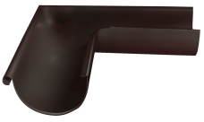 Угол желоба внешний GL PE Matt 90гр 125 мм RAL 8017 шоколад