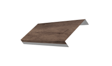 Ламель обратная 125 забора жалюзи Texas 0,45 Print Premium Almond Wood Fresh