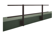 Ограждение кровельное для парапета с боковым креплением 2,0х0,6м RR 32 темно-коричневый