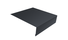 Планка лобовая/околооконная простая 190х50 0,45 Drap-double TX RAL 7024 мокрый асфальт (2м)