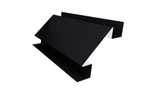 Планка угла внутреннего сложного Экобрус Grand Line 0,5 Сатин матовый RAL 9005 черный (2м)