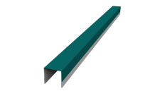 Планка вертикальная обратная для горизонтального монтажа штакетника 0,45 PE RAL 5021 водная синь (3м)