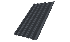 Профнастил НС35R Grand Line 0,5 PurPro Matt 275 RAL 7024 мокрый асфальт