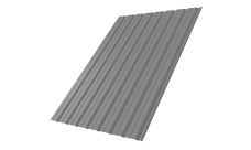 Профнастил С10R Grand Line 0,5 Satin RAL 9006 бело-алюминиевый