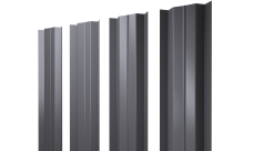 Штакетник М-образный B с прямым резом Grand Line 0,45 Drap TX RAL 7004 сигнальный серый