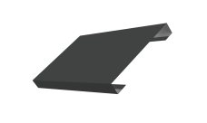 Ламель лицевая стартовая/финишная забора жалюзи Texas 80мм для калиток и ворот (с заполнением ламелями 150) Grand Line 0,5 PurLite Matt RAL 7016 антрацитово-серый