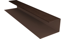 Планка П-образная Экобрус Grand Line 0,45 Принт Премиум Античный дуб TwinColor (2м)