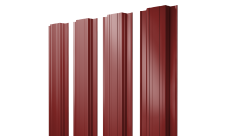 Штакетник Прямоугольный с прямым резом Grand Line 0,5 Satin RAL 3011 коричнево-красный