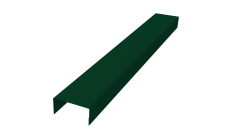 Крышка забора для горизонтального монтажа штакетника Grand Line 0,45 PE-Double RAL 6005 зеленый мох (2м)