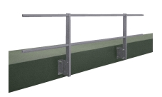 Ограждение кровельное для парапета с боковым креплением 2,0х0,9м RAL 7004 сигнальный серый