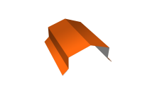 Парапетная крышка угольная 125мм 0,45 PE с пленкой RAL 2004 оранжевый (3м)