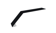 Планка карнизная для мягкой кровли 100х60 0,45 Drap RAL 9005 черный (2м)