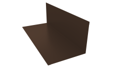 Планка примыкания 130х160мм 0,5 Satin с пленкой RAL 8017 шоколад (2м)