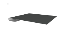 Планка завершающая 0,5 Satin Matt RAL 7016 антрацитово-серый (2м)