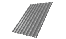 Профнастил С20R 0,5 Satin RAL 9006 бело-алюминиевый