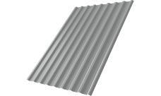 Профнастил С20R Grand Line 0,5 Сатин RAL 9006 бело-алюминиевый