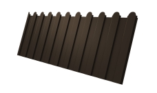 Профнастил С8A v01 фигурный Grand Line 0,5 Velur X RR 32 темно-коричневый