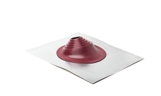 Проходной элемент (мастер флеш) угловой №1 (75-200мм) +185 EPDM (металлический неокрашенный фланец) красный