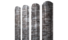 Штакетник Полукруглый Slim фигурный 0,45 Print Elite Fine Stone TwinColor