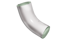 Колено 60 градусов Grand Line ПЭ 100мм RAL 9003 сигнальный белый