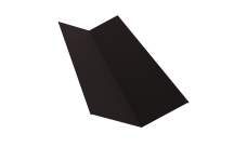 Планка ендовы верхней 145х145 0,5 Satin с пленкой RAL 9005 черный (2м)