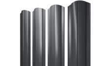 Штакетник Круглый фигурный 0,5 Satin RAL 7024 мокрый асфальт