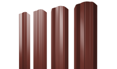 Штакетник М-образный A фигурный 0,5 Satin RAL 3009 оксидно-красный