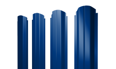 Штакетник П-образный A фигурный Grand Line 0,45 PE RAL 5002 ультрамариново-синий