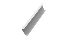 Декоративная накладка на столб универсальная 60х60 для забора жалюзи 0,45 PE-Double RAL 9003 сигнальный белый (2м)