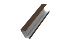 Крышка жалюзи Milan, Tokyo (для калиток, ворот) 0,5 Satin Matt TX RAL 8017 шоколад (3м)