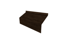 Ламель забора жалюзи Milan/Milan new стартовая/финишная для калиток и ворот 0,45 Print-Double Elite Antique Wood