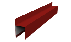 Планка опорная составная внешняя для забора жалюзи Palermo 0,7 PE RAL 3011 коричнево-красный (3м)