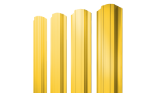 Штакетник Прямоугольный фигурный Grand Line 0,45 PE RAL 1018 цинково-желтый