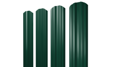 Штакетник Twin фигурный Grand Line 0,5 Satin Matt TX RAL 6005 зеленый мох