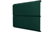 Софит металлический ЭкоБрус new Grand Line без перфорации 0,45 PE с пленкой RAL 6005 зеленый мох