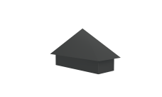 Колпак на полустолб для С20 0,5 Velur X с пленкой RAL 7016 антрацитово-серый