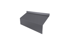 Ламель забора жалюзи Milan/Milan new стартовая/финишная для калиток и ворот 0,5 Satin RAL 7004 сигнальный серый