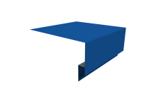 Планка околооконная сложная 200х75х18 (j-фаска) Grand Line 0,45 PE lite с пленкой RAL 5005 сигнальный синий (2м)