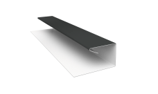 Планка П-образная завершающая сложная (КД) 0,5 Rooftop Бархат RAL 7016 антрацитово-серый (2м)