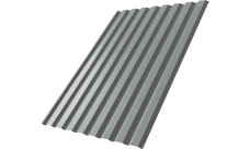 Профнастил С20A Grand Line 0,45 PE с пленкой RAL 9006 бело-алюминиевый