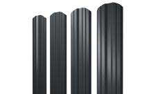 Штакетник Твин фигурный Grand Line 0,5 Сатин матовый ТХ RAL 7016 антрацитово-серый