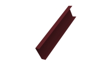 Декоративная накладка на столб универсальная 60х60 для забора жалюзи 0,45 PE-Double RAL 3005 красное вино (2,5м)