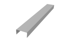 Крышка забора для горизонтального монтажа штакетника Grand Line 0,45 PE-Double RAL 9003 сигнальный белый (2м)