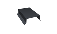 Парапетная крышка прямая 125мм Grand Line 0,5 Atlas X с пленкой RAL 7024 мокрый асфальт (3м)