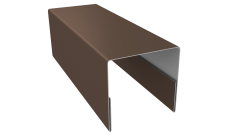 Планка П-образная заборная 20 Grand Line 0,45 Drap ST RAL 8017 шоколад (3м)