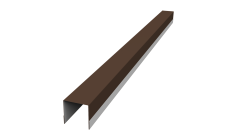 Планка вертикальная обратная для забора жалюзи Palermo Grand Line 0,7 PE RAL 8017 шоколад (3м)