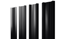 Штакетник М-образный A с прямым резом Grand Line 0,5 Satin RAL 9005 черный