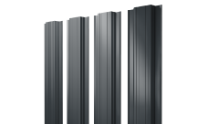 Штакетник Прямоугольный с прямым резом Grand Line 0,45 ПЭ двухсторонний RAL 7016 антрацитово-серый