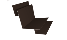 Угол внутренний сложный 90 градусов 0,45 Drap-double TX RAL 8017 шоколад (3м)