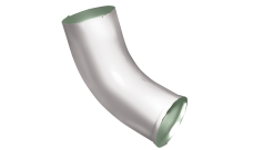 Колено стока Grand Line ПЭ 100мм RAL 9003 сигнальный белый